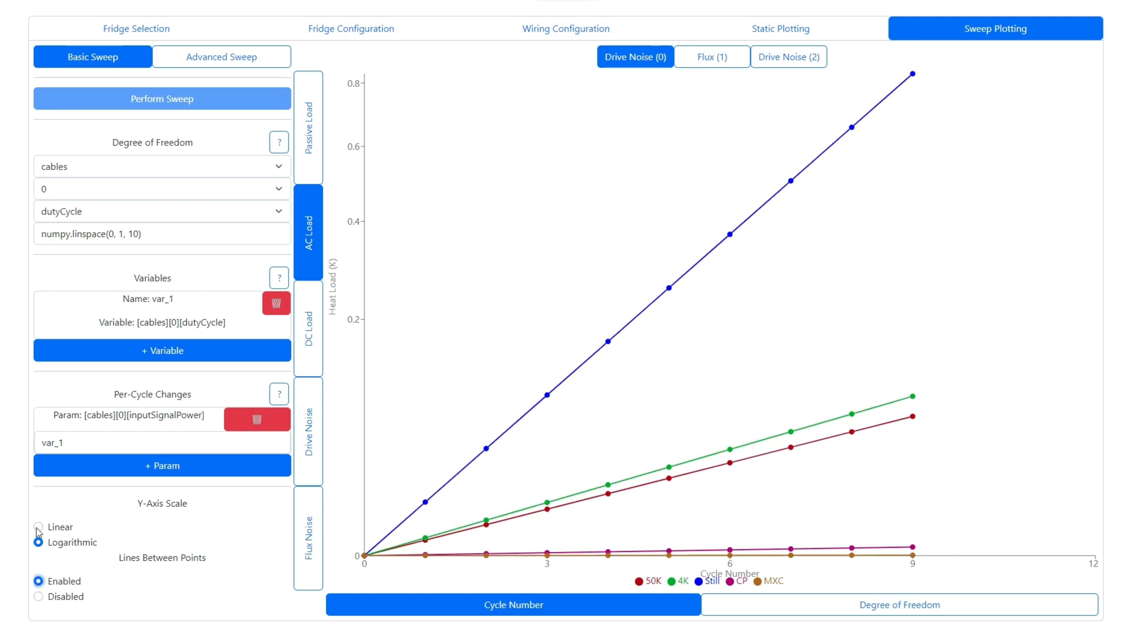 Screenshot of web application.