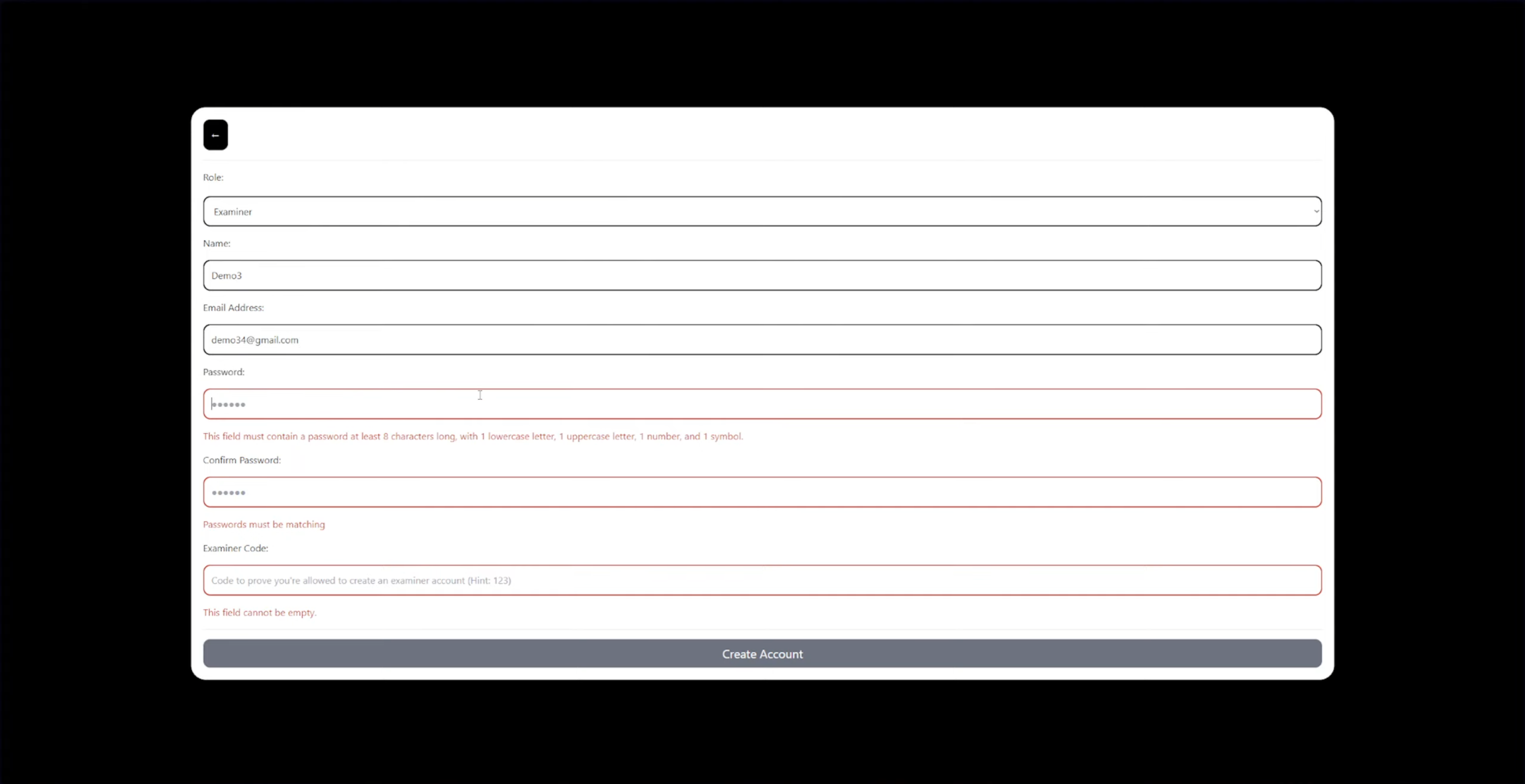 Screenshot of website.