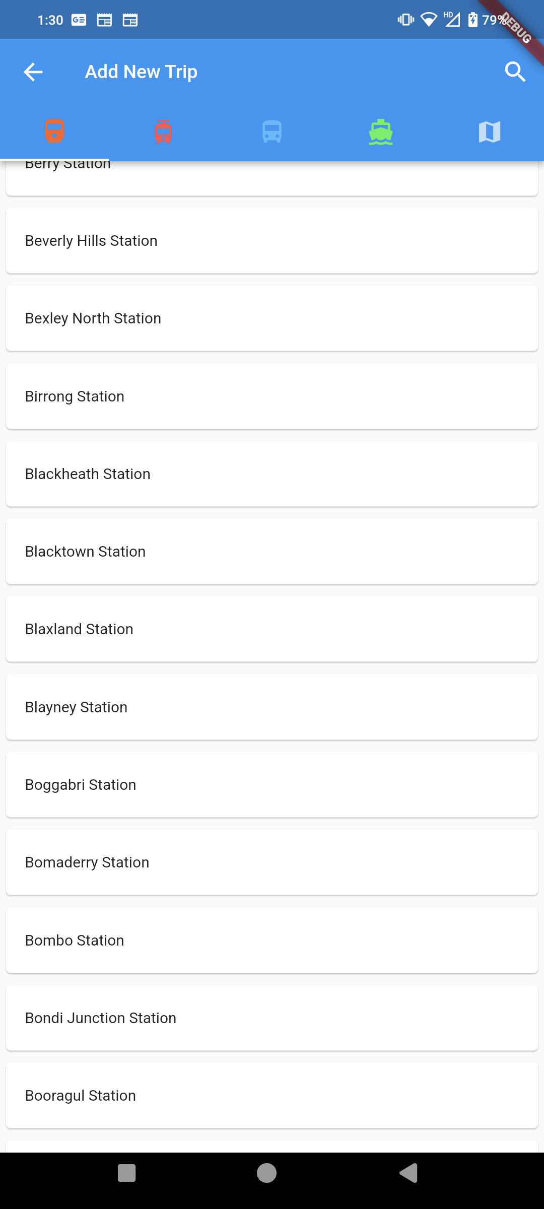 Screenshot of application.